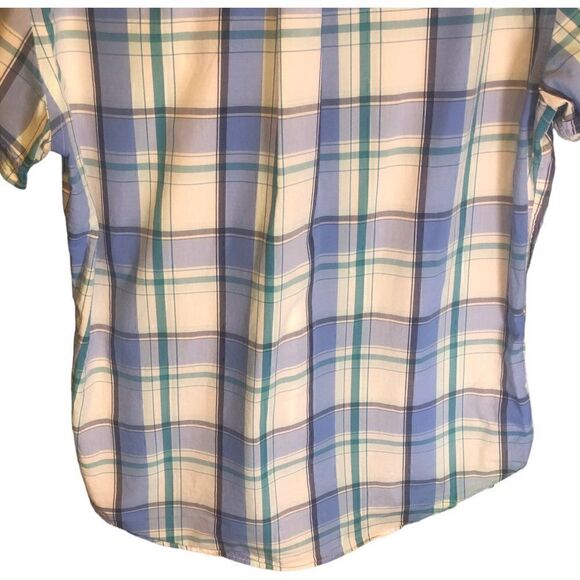 Tommy Hilfiger Blue & Yellow S/S Button Down preppy prep school Shirt Size XL - Picture 6 of 6